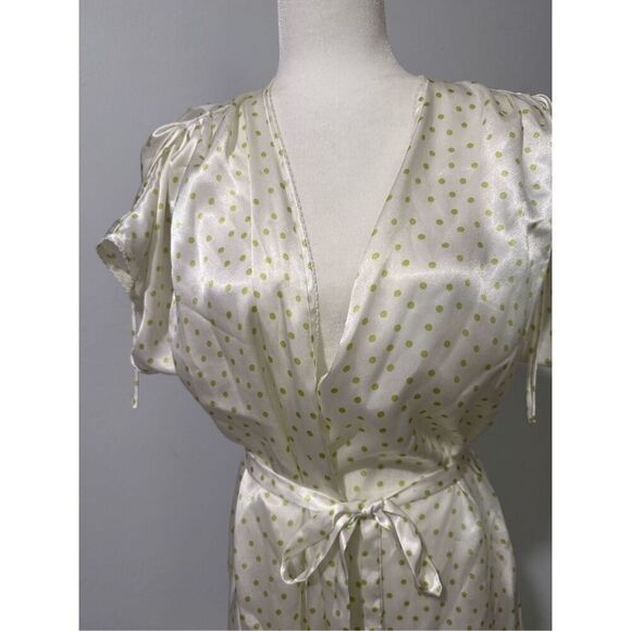 Oscar de la Renta green polka dots nightgown M - Picture 2 of 11
